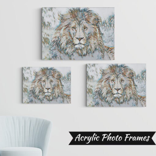 Alternative view of Acrylic Photo Frames Artistic Lion Art #34#